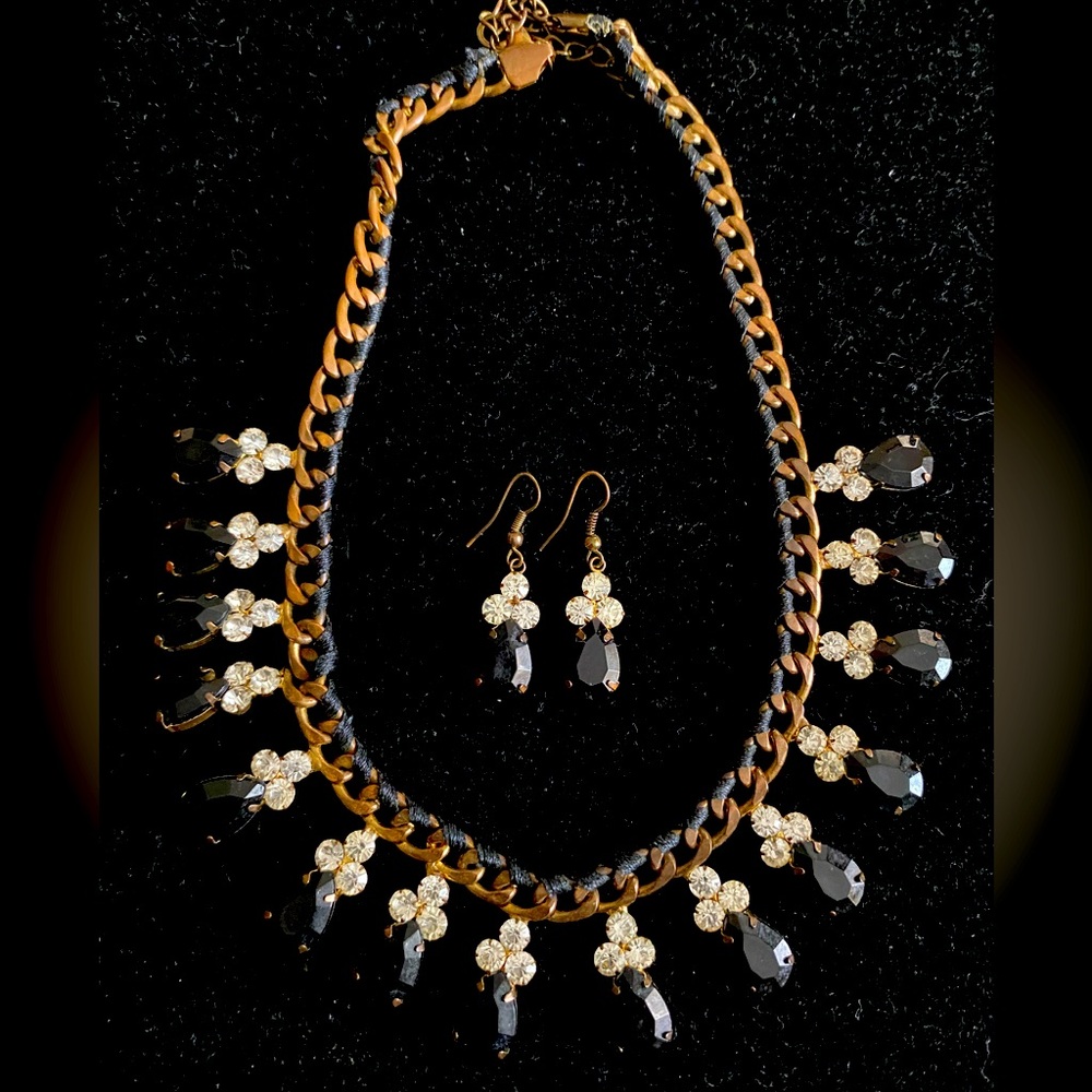Vintage Statement Necklace and Earrings Set